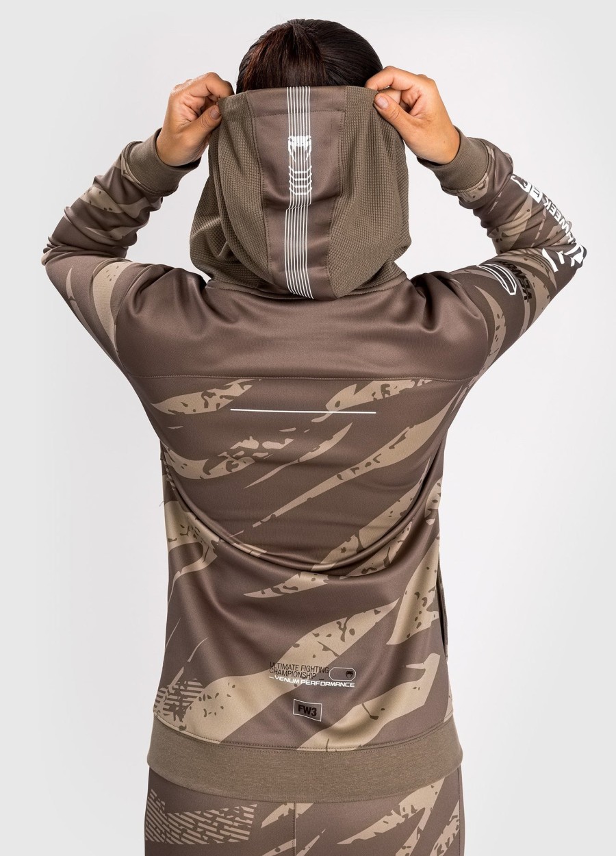bluza z kapturem damska ufc adrenaline by venum fight week w kolorze desert camo