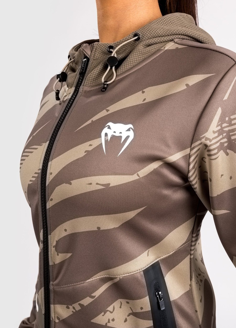 bluza z kapturem damska ufc adrenaline by venum fight week w kolorze desert camo