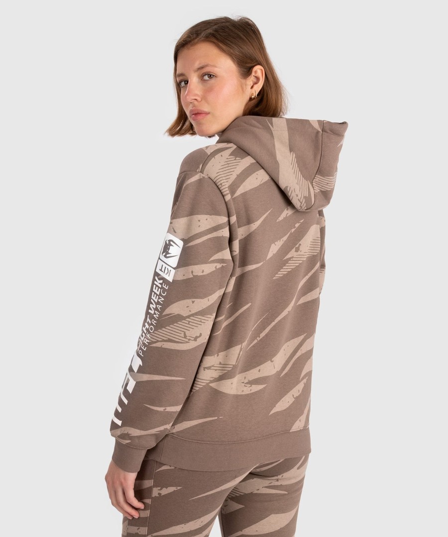 bluza z kapturem damska ufc adrenaline by venum fight week w kolorze desert camo