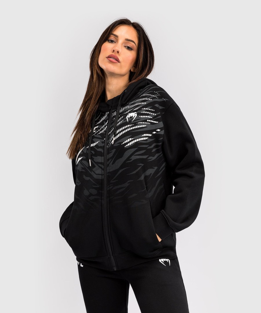 bluza z kapturem ufc fusion by venum damska replika na zamek – czarna