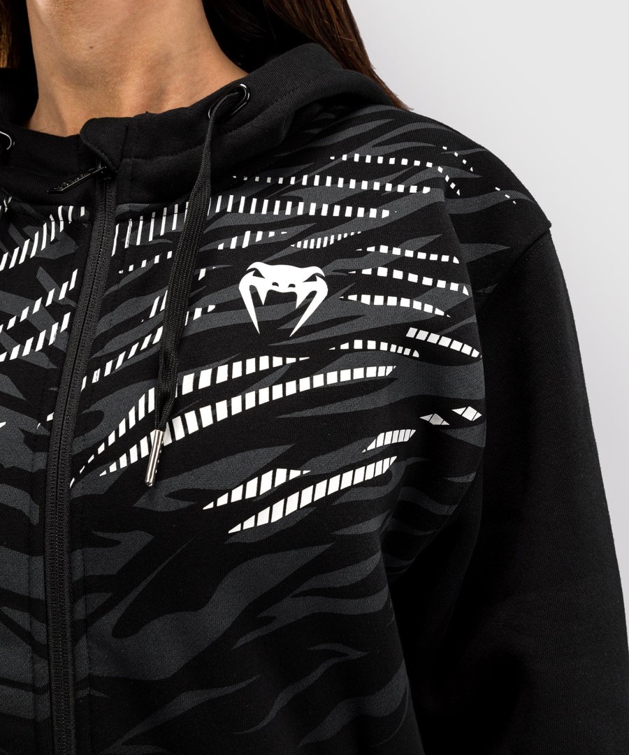 bluza z kapturem ufc fusion by venum damska replika na zamek – czarna