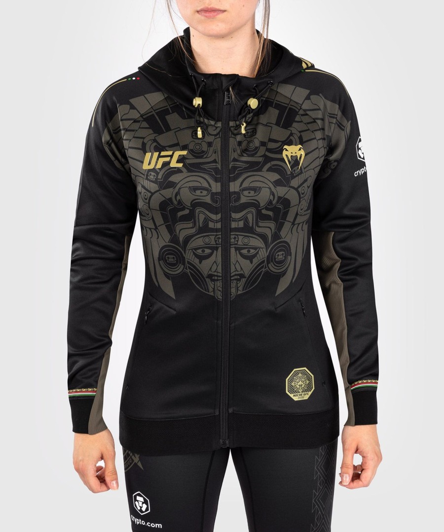 bluza z kapturem noche ufc by venum authentic fight night women walkout – czarna
