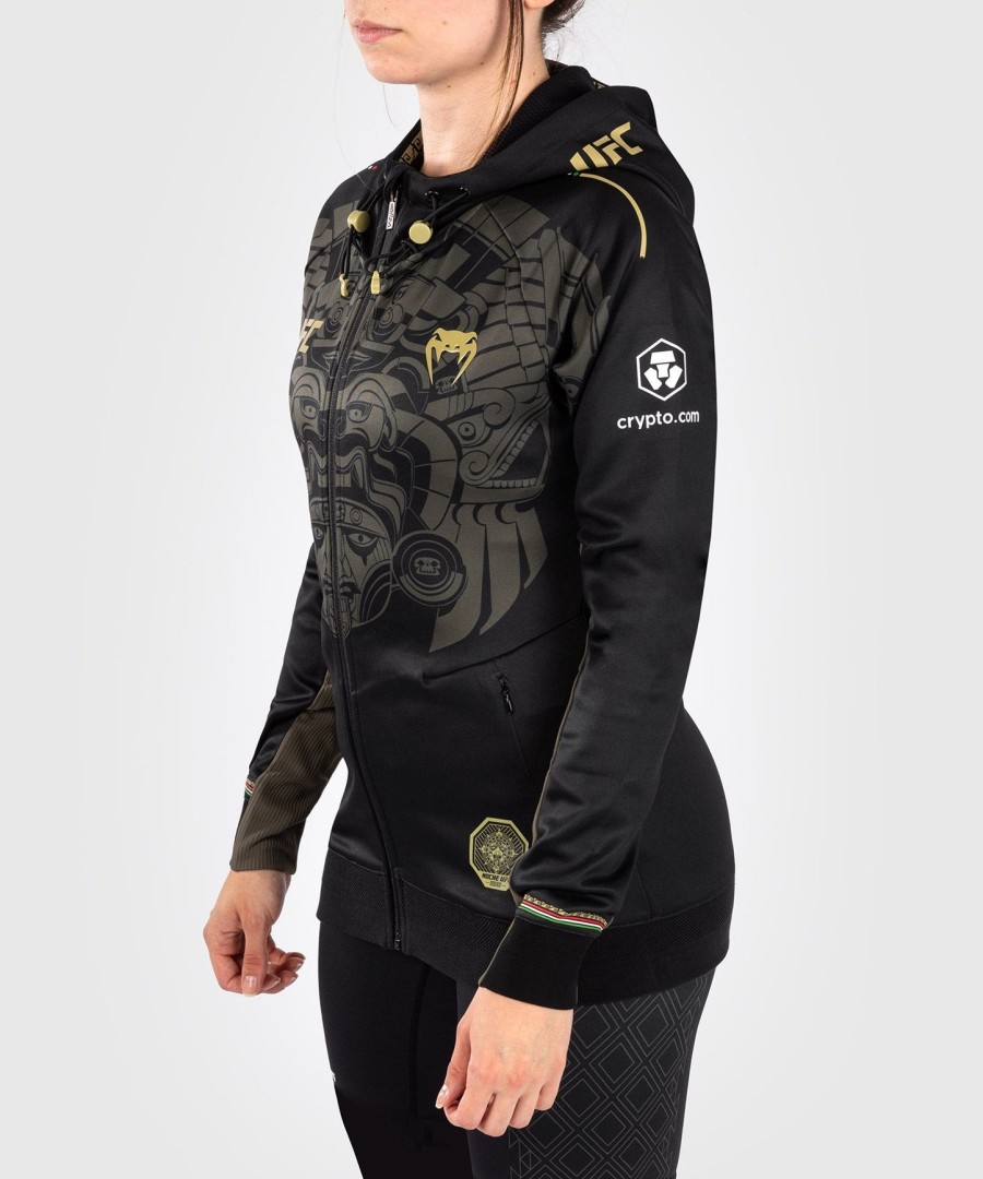 bluza z kapturem noche ufc by venum authentic fight night women walkout – czarna