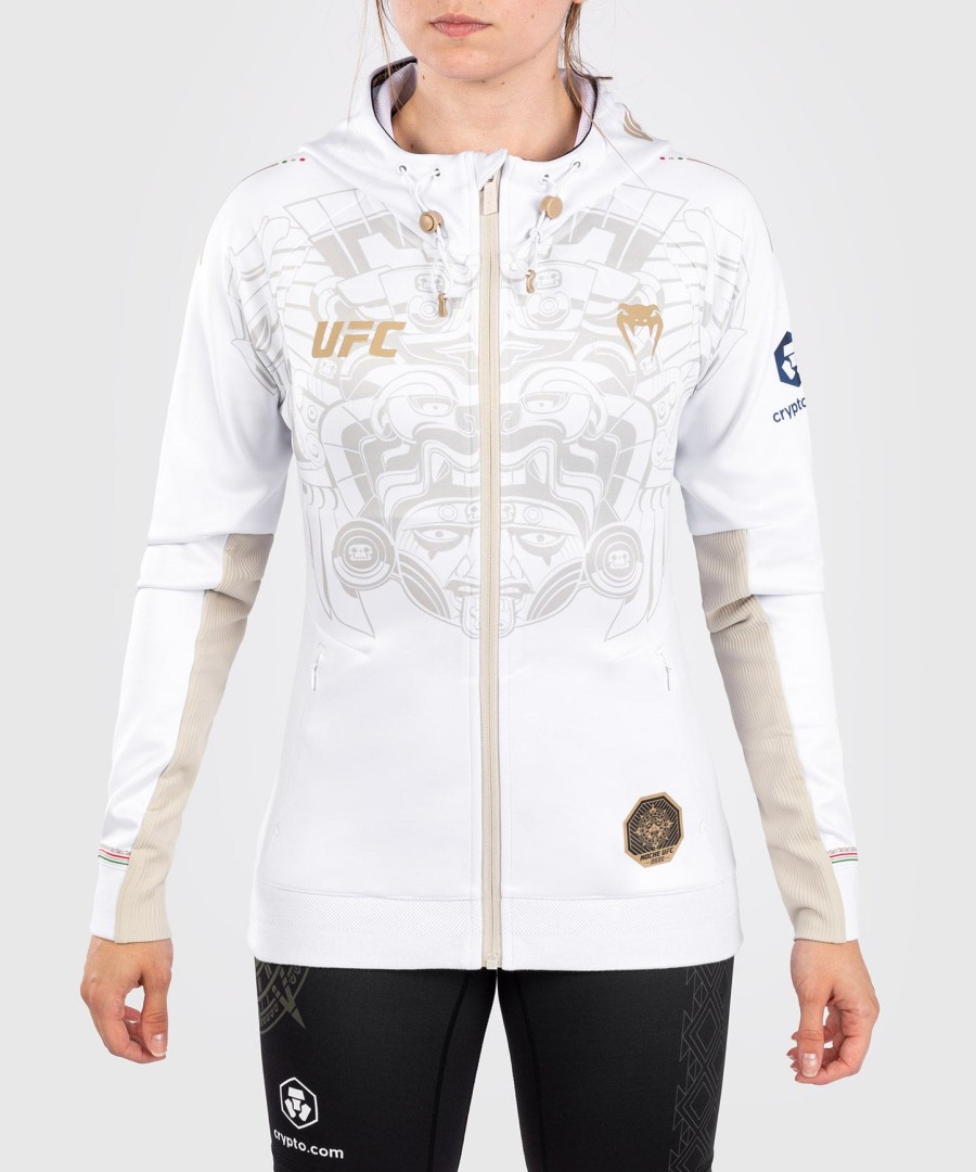 bluza z kapturem noche ufc by venum authentic fight night women walkout – biała