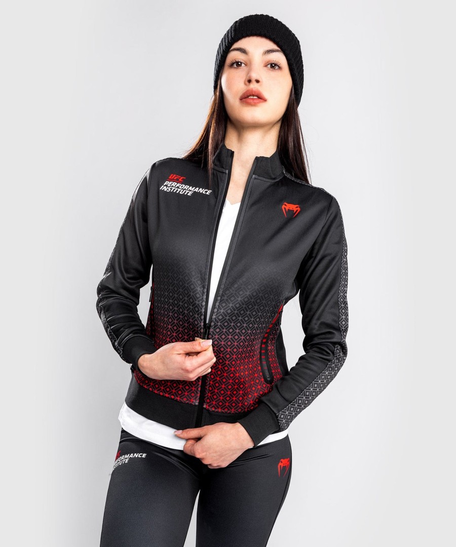 kurtka dresowa ufc venum performance institute – dla kobiet – czarno-czerwona