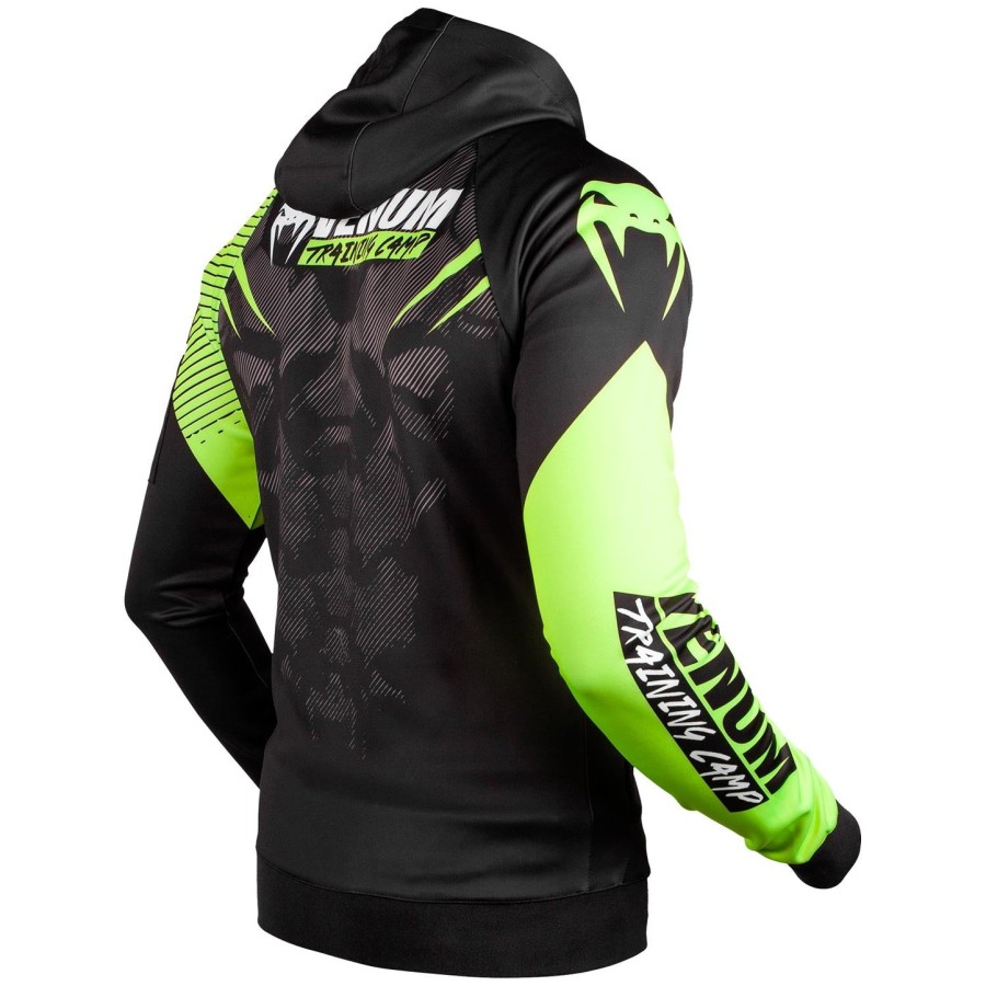 bluza z kapturem venum training camp 2.0 – czarnaneożółta