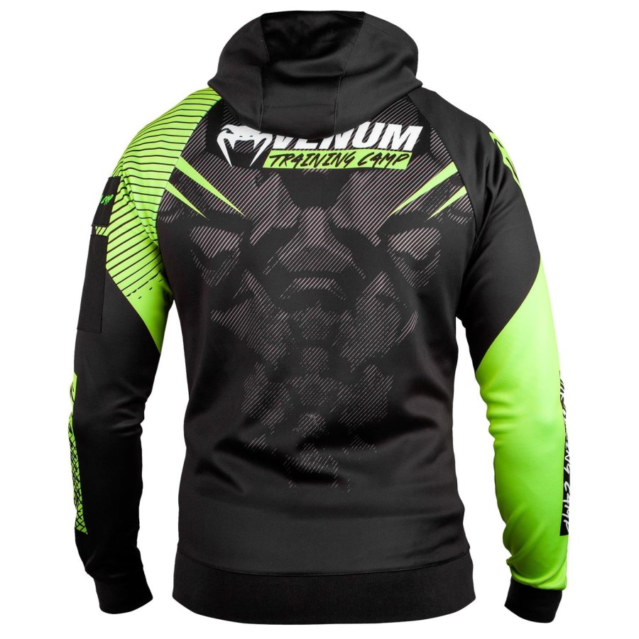 bluza z kapturem venum training camp 2.0 – czarnaneożółta