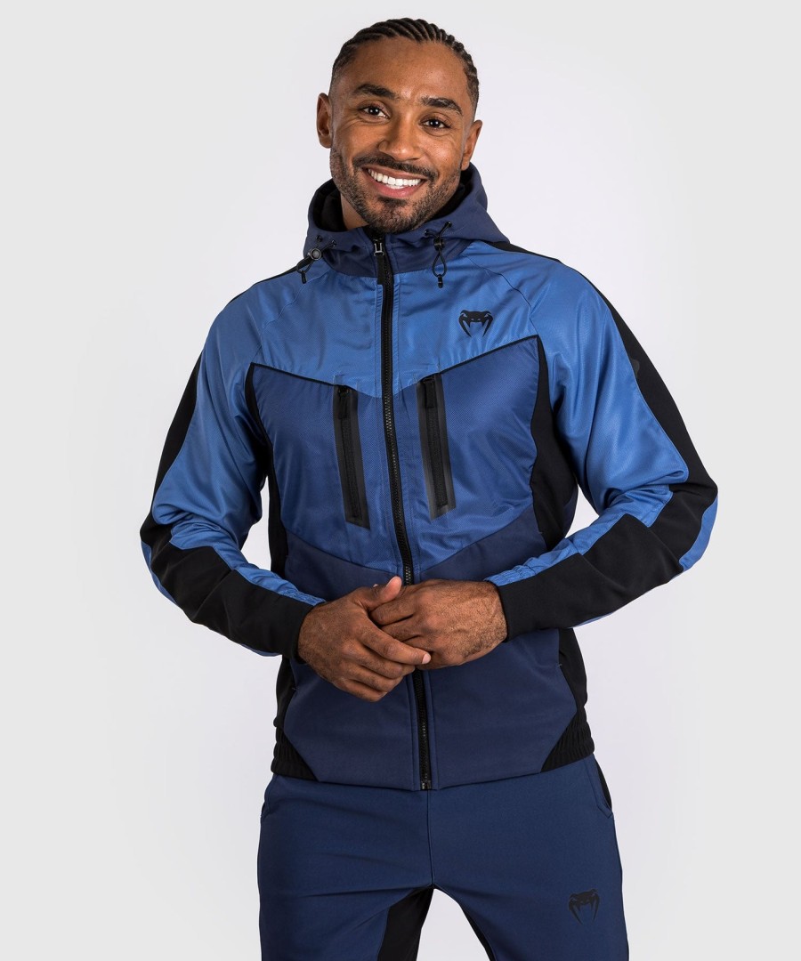 kurtka dresowa venum laser 3.0 – czarno-niebieska