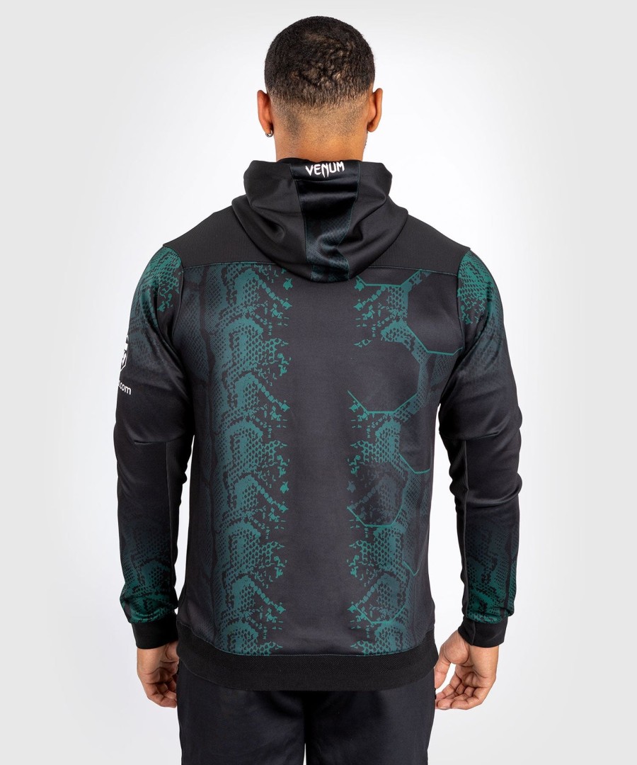 bluza z kapturem ufc adrenaline by venum authentic fight night dla mężczyzn walkout – edycja szmaragdowa – zielono-czarna