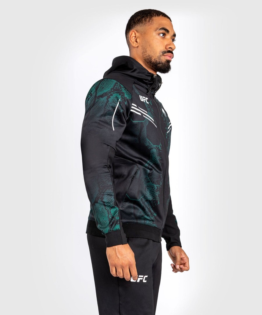 bluza z kapturem ufc adrenaline by venum authentic fight night dla mężczyzn walkout – edycja szmaragdowa – zielono-czarna