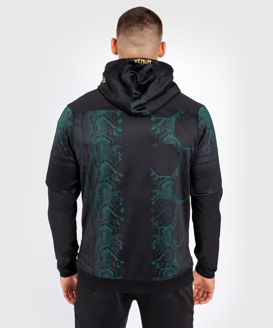 bluza z kapturem ufc adrenaline by venum authentic fight night dla mężczyzn walkout – edycja szmaragdowa – zielono-czarno-złota