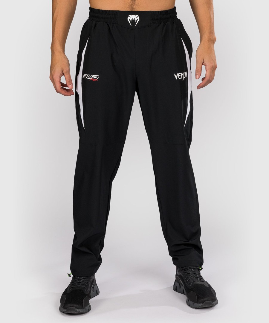 spodnie dresowe venum x bud racing men – czarno-biało-limonkowo-zielone