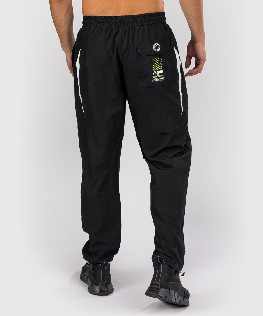 spodnie dresowe venum x bud racing men – czarno-biało-limonkowo-zielone