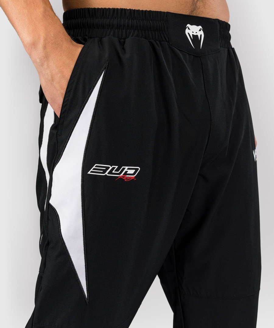 spodnie dresowe venum x bud racing men – czarno-biało-limonkowo-zielone