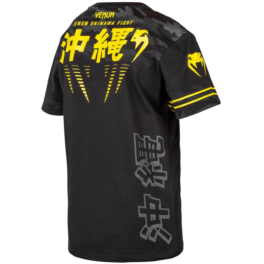 koszulka dziecięca venum okinawa 2.0 – czarno-żółta – ekskluzywna