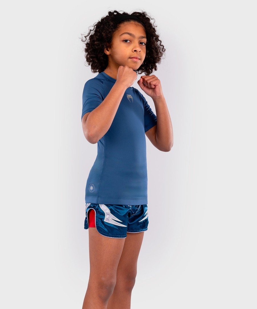 rashguardy venum contender kids z krótkim rękawem – royal blue