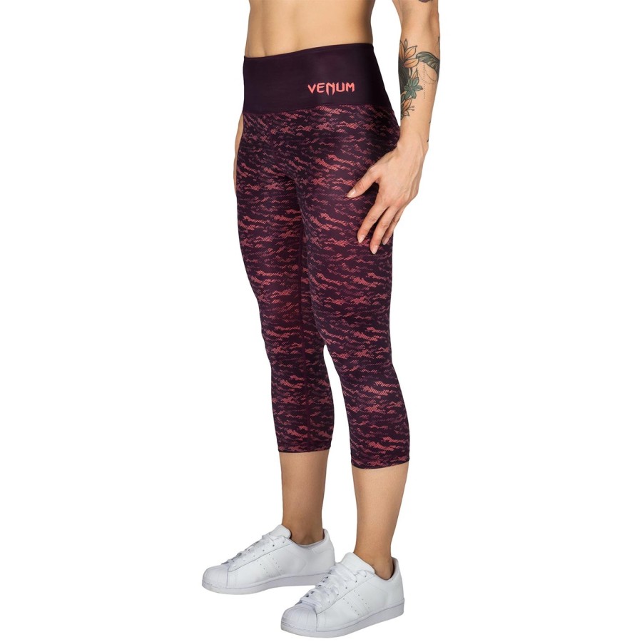 leginsy venum camoline cropped – czarnekoralowe