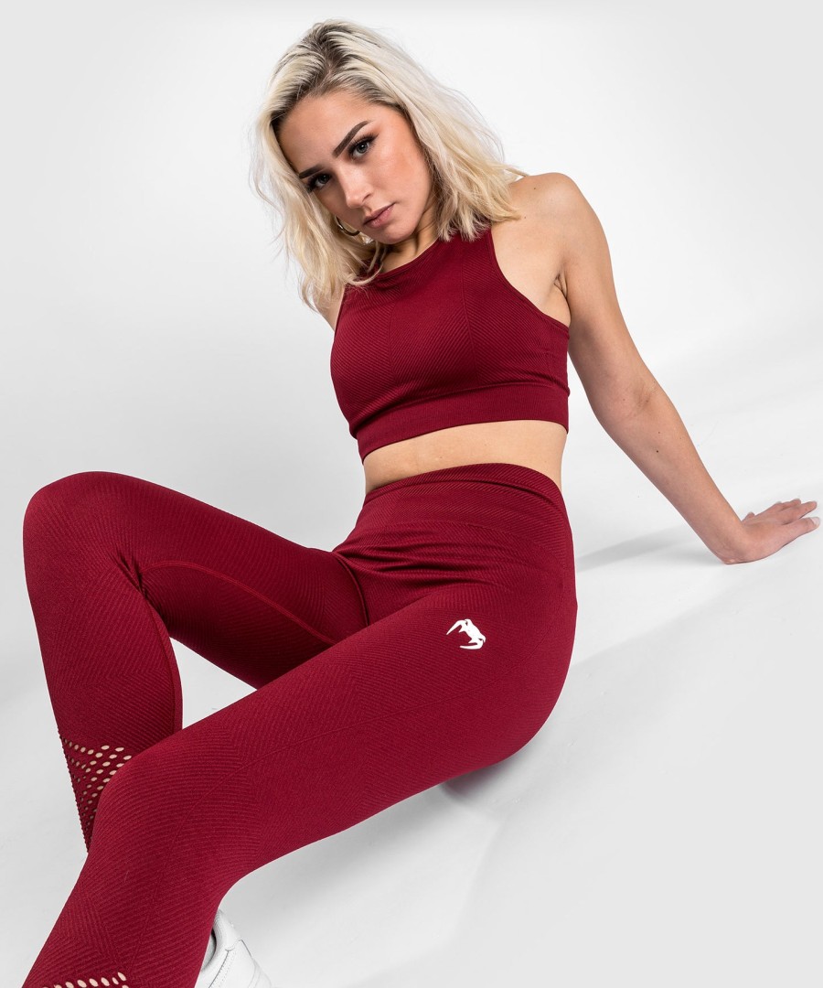 leginsy venum sparring seamless 78 – damskie – bordowe