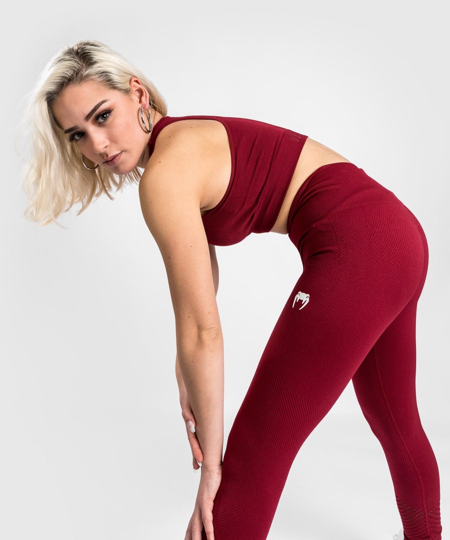 leginsy venum sparring seamless 78 – damskie – bordowe