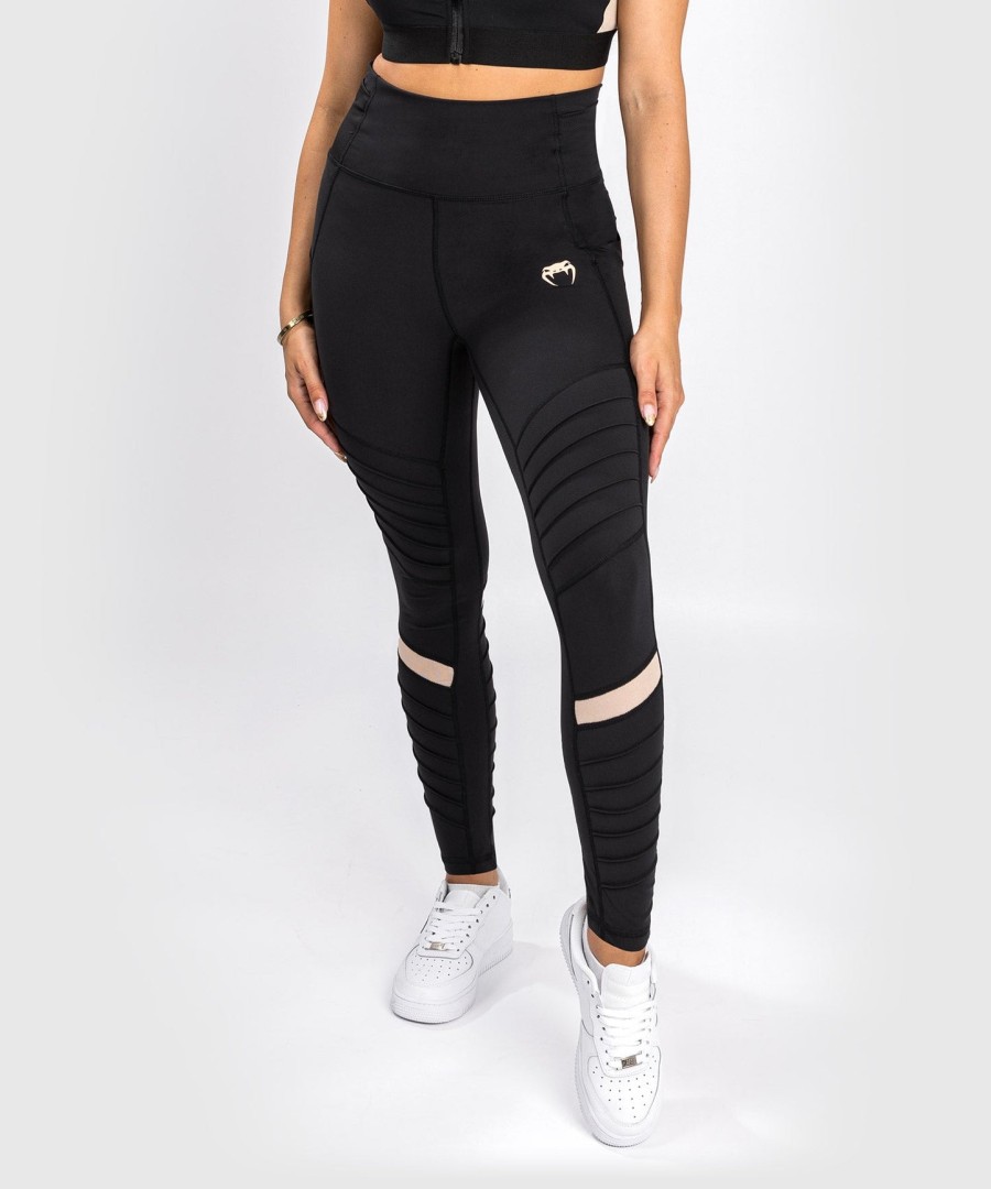 leginsy venum moto – damskie – czarnepiaskowe