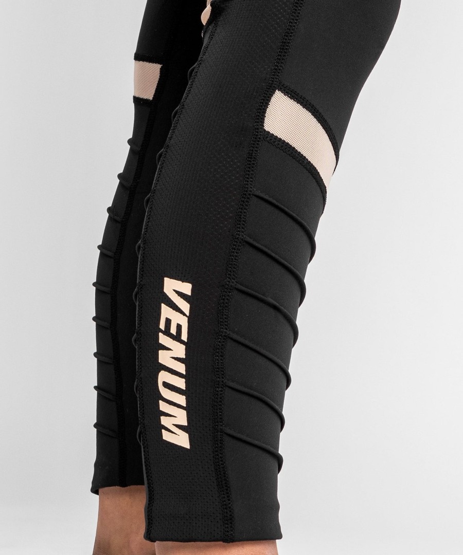 leginsy venum moto – damskie – czarnepiaskowe