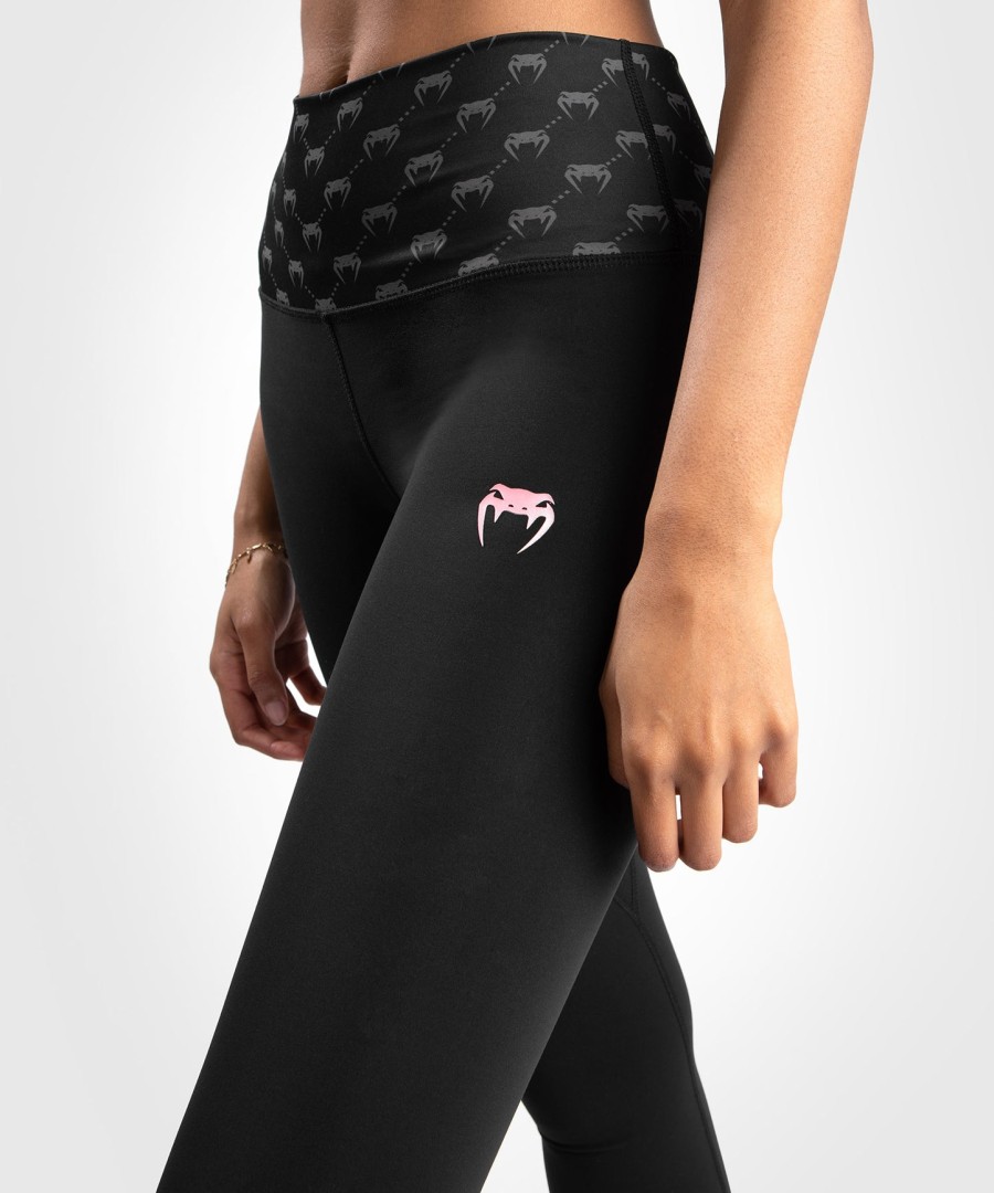 leginsy venum monogram – czarneróżowe złoto
