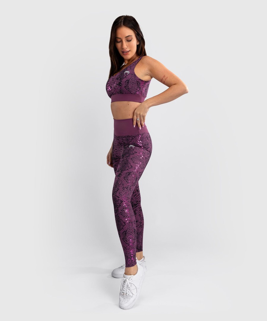 legginsy damskie venum amazonia o pełnej długości – fioletowe