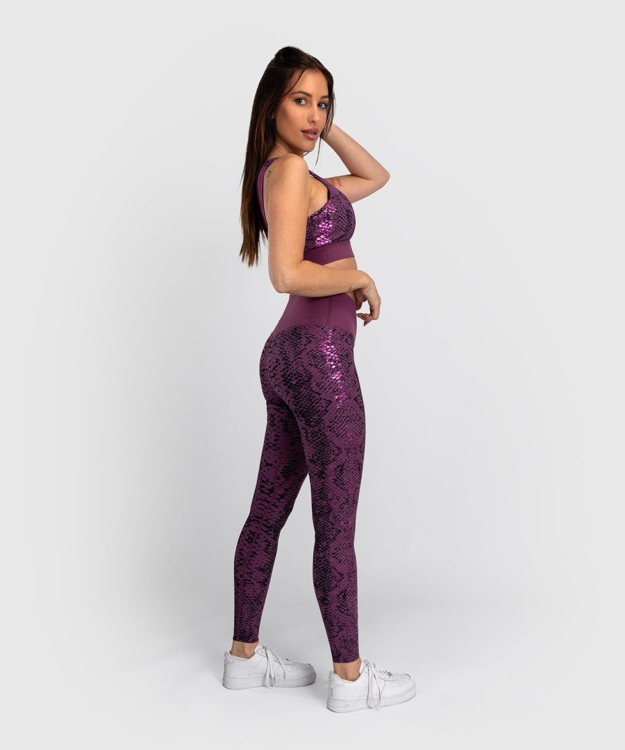 legginsy damskie venum amazonia o pełnej długości – fioletowe