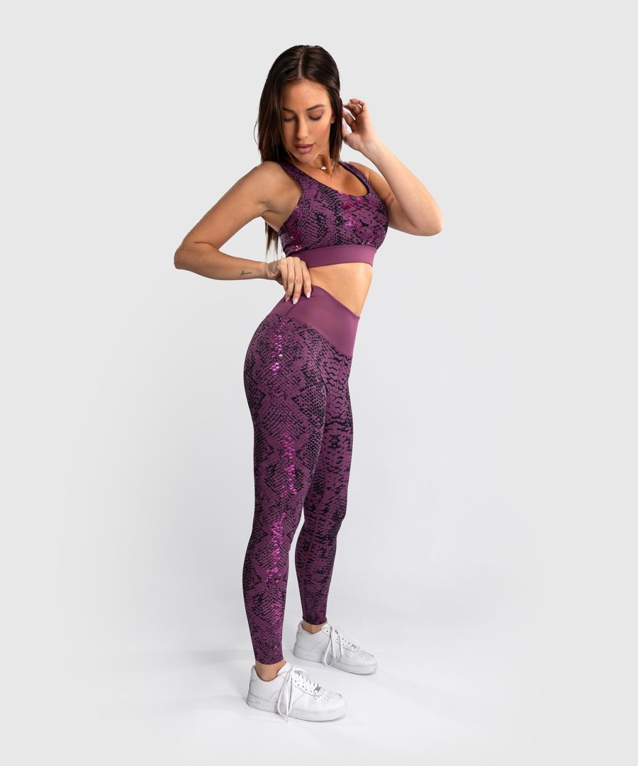 legginsy damskie venum amazonia o pełnej długości – fioletowe