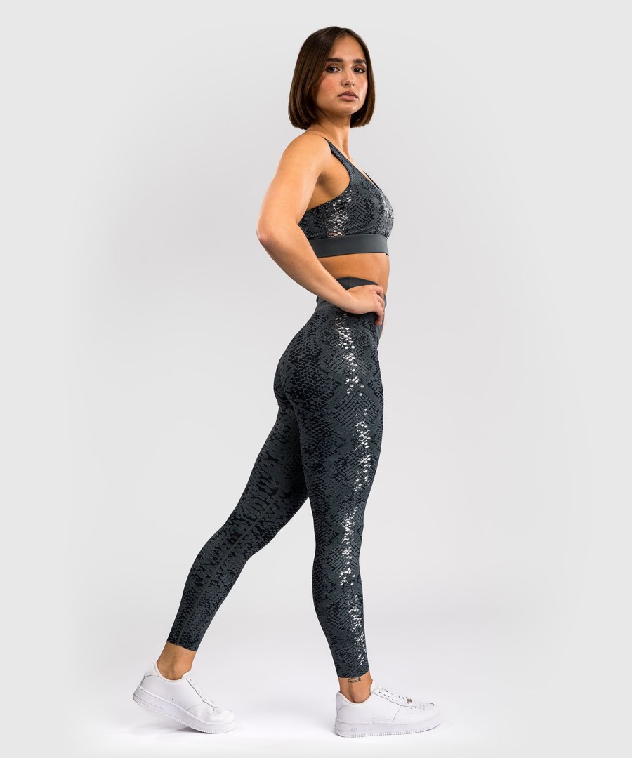 legginsy damskie venum amazonia o pełnej długości – ciemnoszare