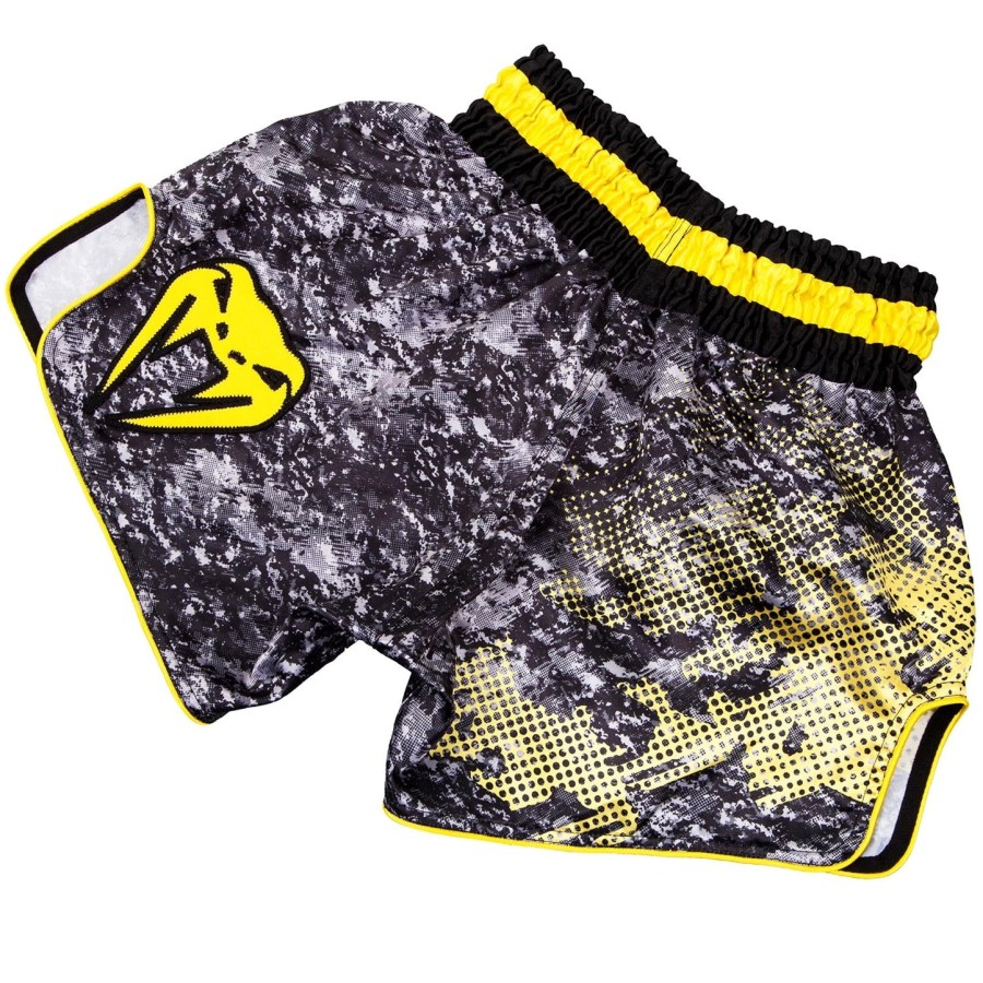 spodenki do muay thai venum tramo – czarno-żółte