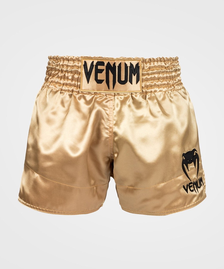 spodenki venum classic muay thai – złotoczarne