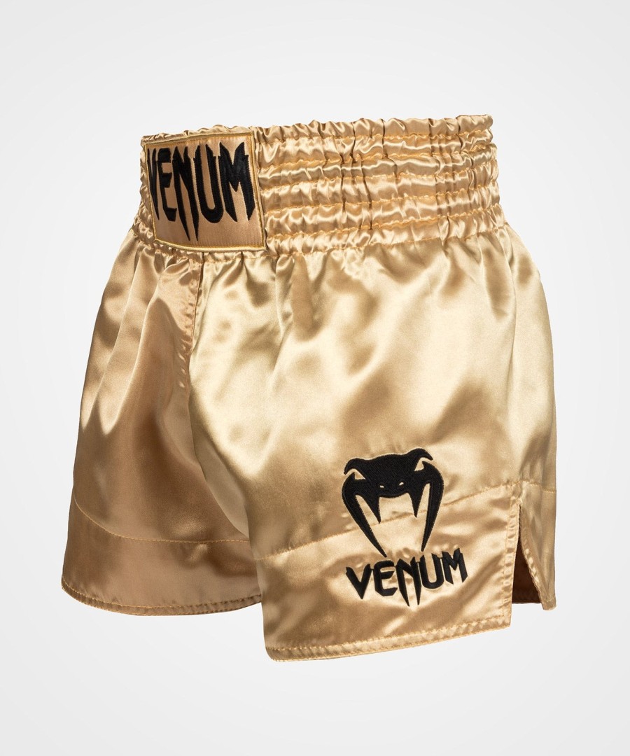 spodenki venum classic muay thai – złotoczarne