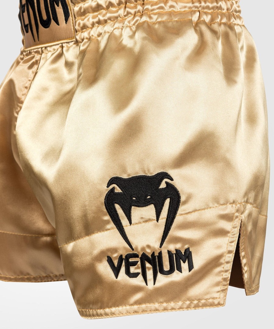 spodenki venum classic muay thai – złotoczarne