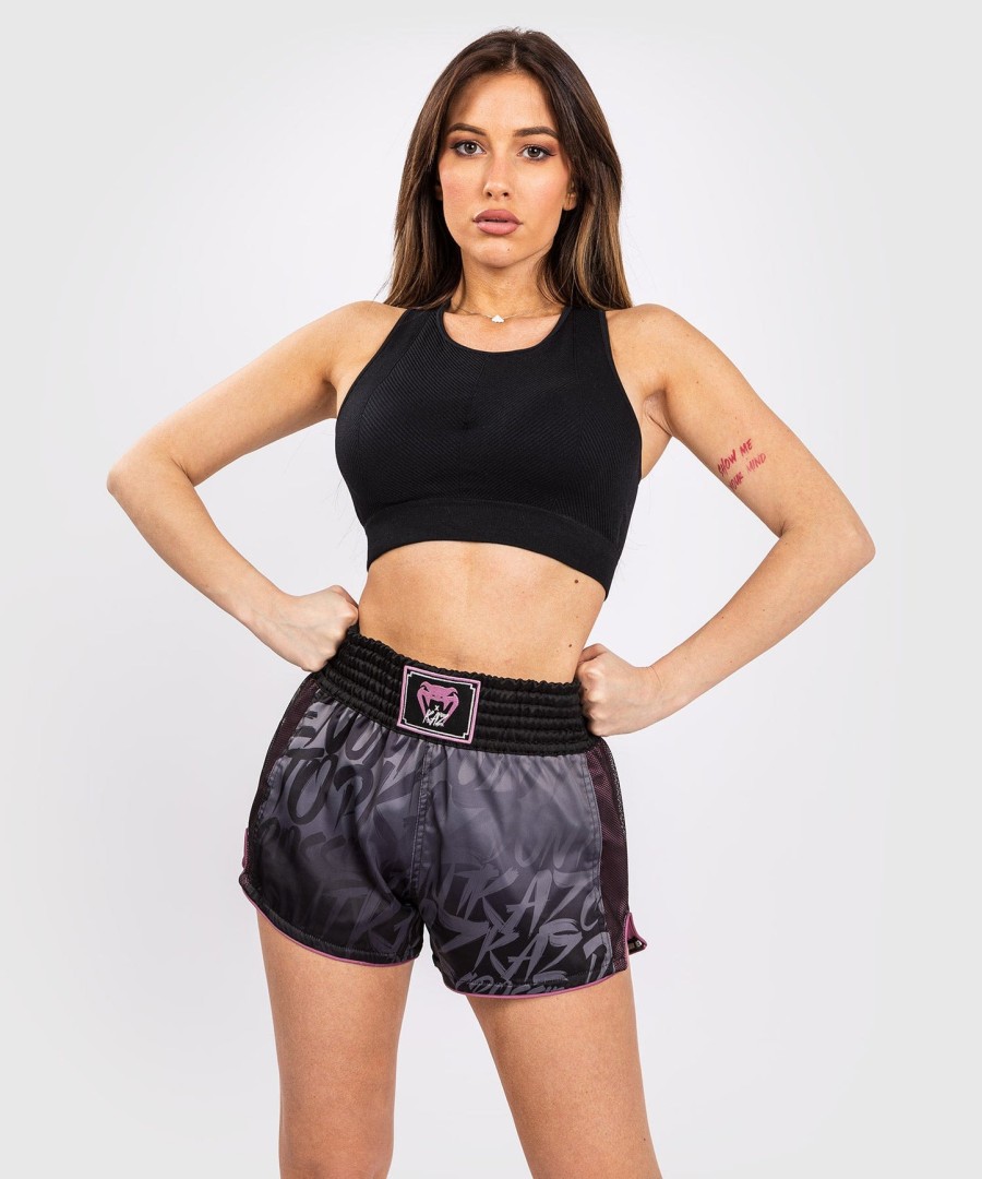 spodenki do muay thai venum x kaz – czarne