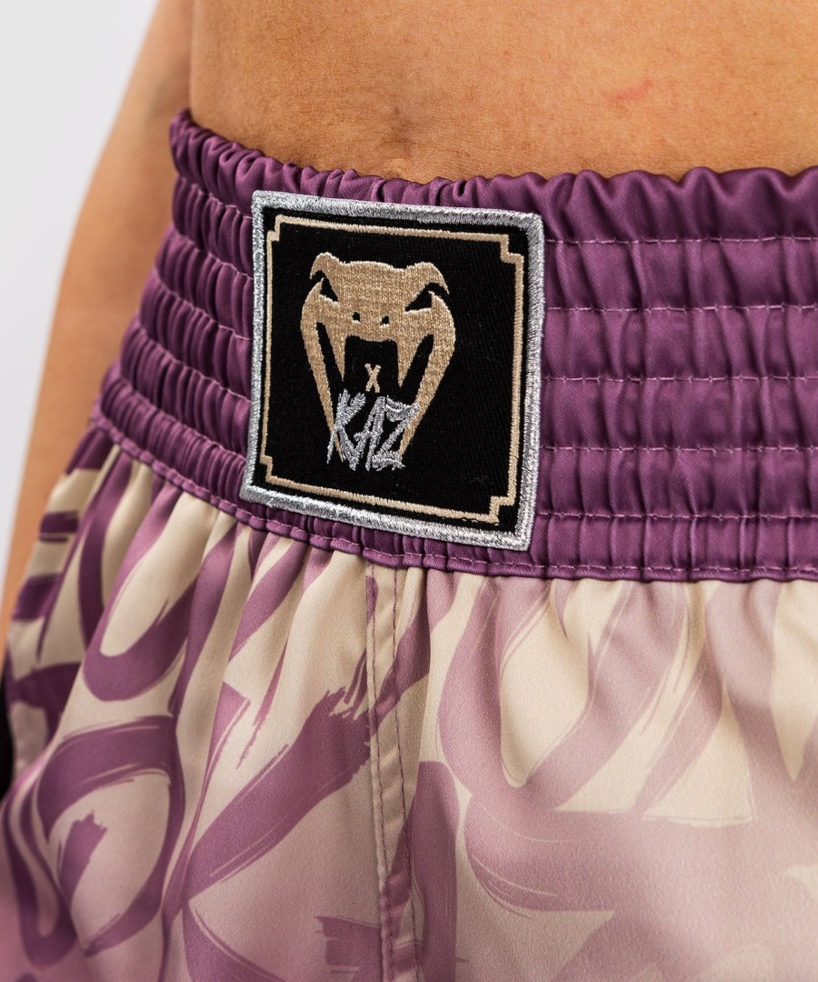 spodenki muay thai venum x kaz - dusky orchid
