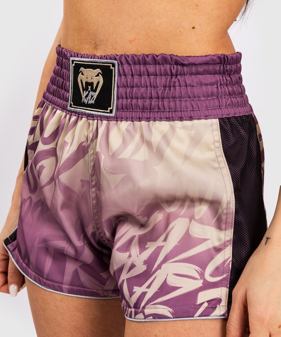 spodenki muay thai venum x kaz - dusky orchid