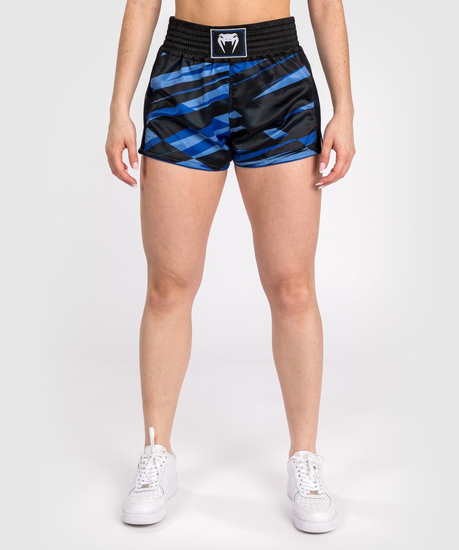 damskie spodenki do muay thai venum abyss w kolorze shadow blue
