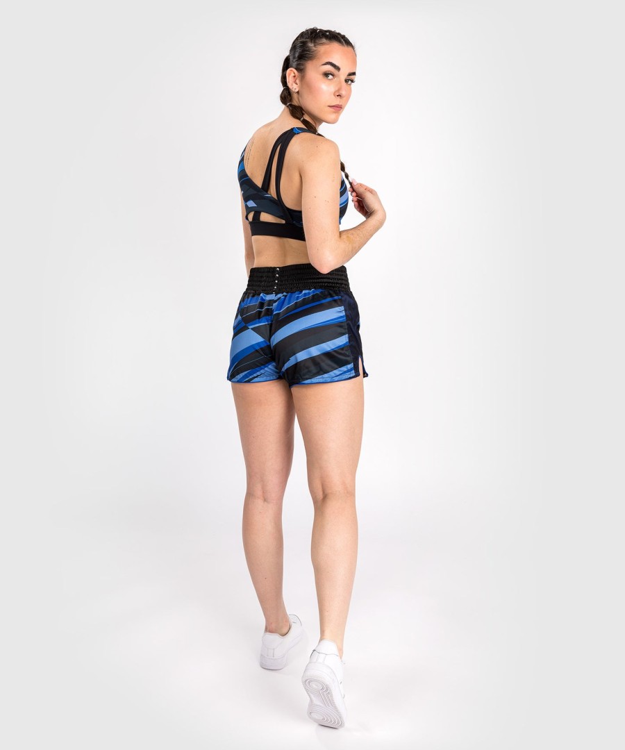 damskie spodenki do muay thai venum abyss w kolorze shadow blue