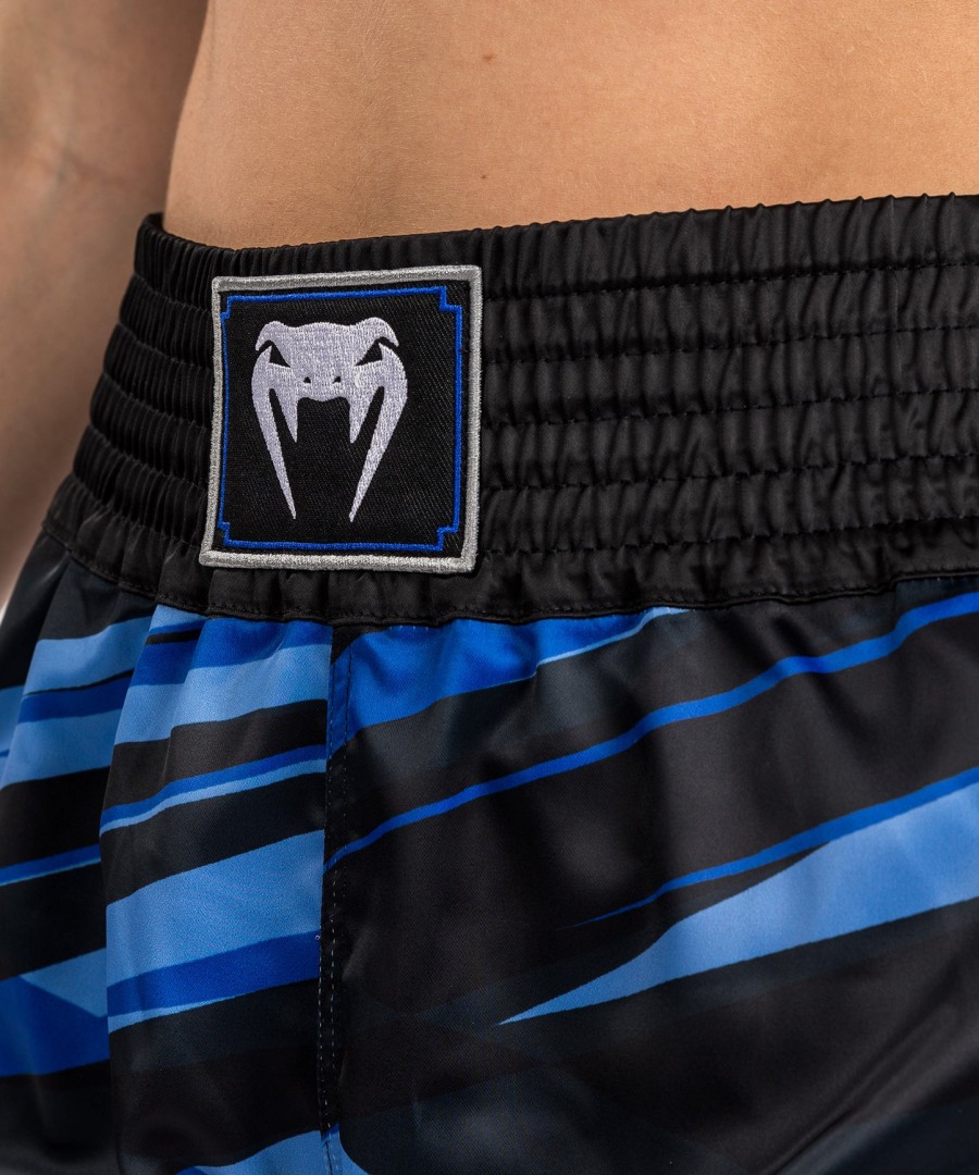 damskie spodenki do muay thai venum abyss w kolorze shadow blue