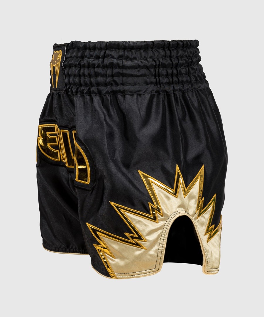 spodenki do muay thai venum inferno – czarno-złote