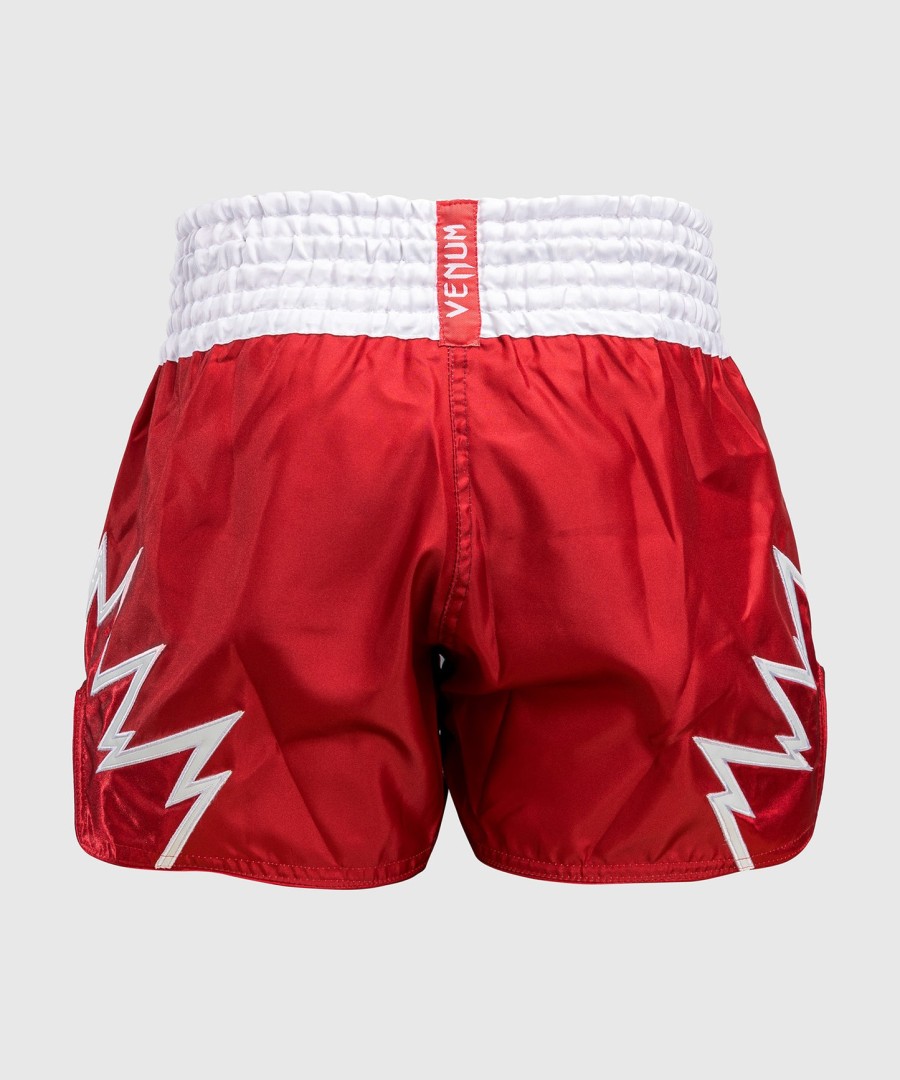 spodenki do muay thai venum inferno – czerwono-białe