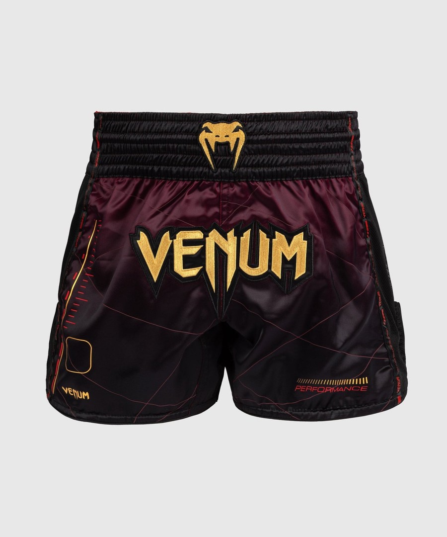 spodenki do muay thai venum tactical xt – czarnebordowezłote