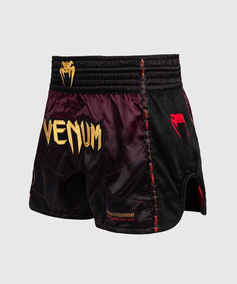 spodenki do muay thai venum tactical xt – czarnebordowezłote