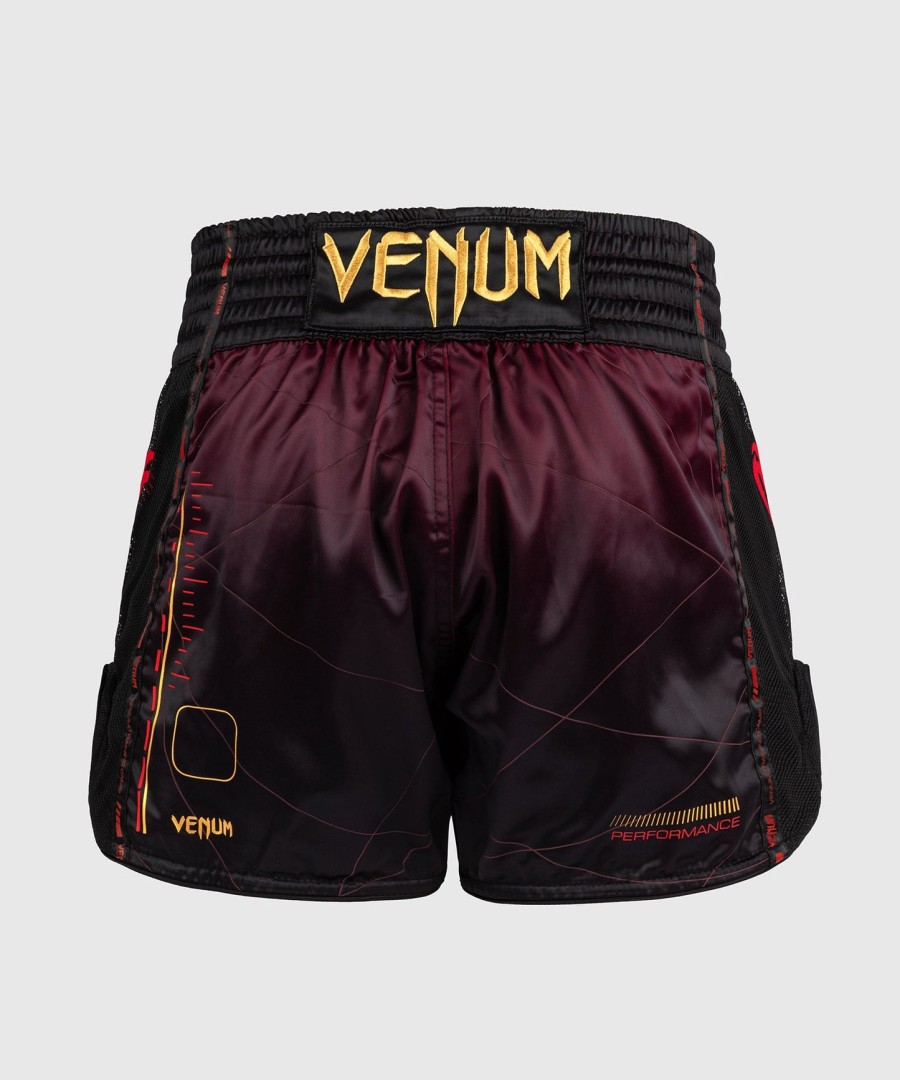 spodenki do muay thai venum tactical xt – czarnebordowezłote