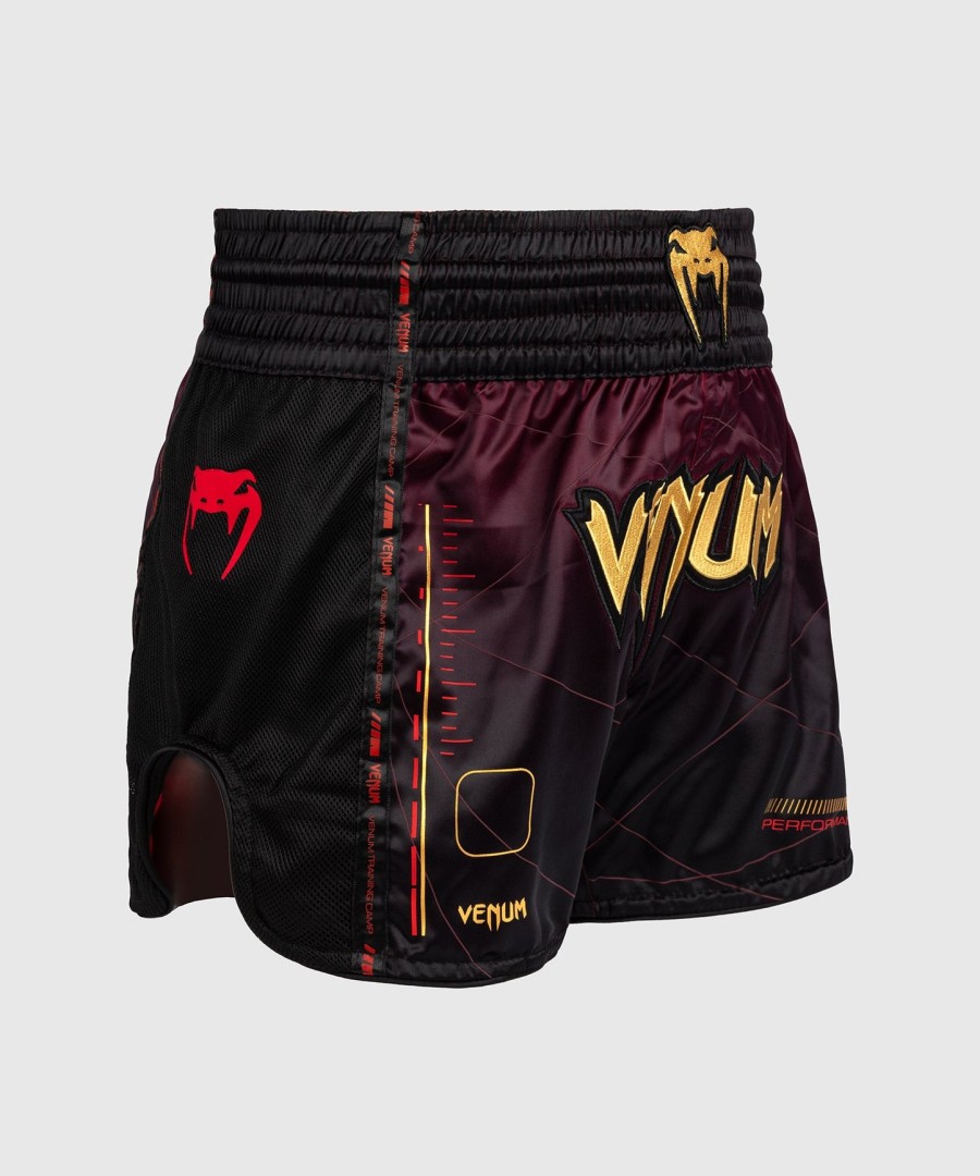 spodenki do muay thai venum tactical xt – czarnebordowezłote