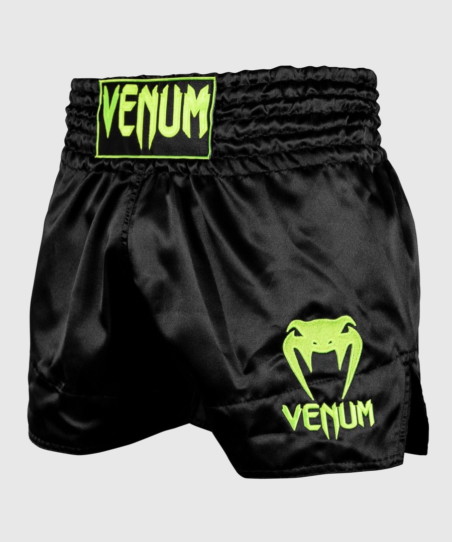 spodenki venum classic muay thai – czarnefluorescencyjne żółte