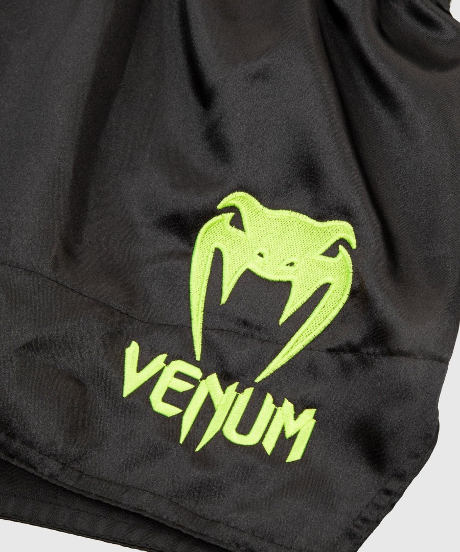 spodenki venum classic muay thai – czarnefluorescencyjne żółte