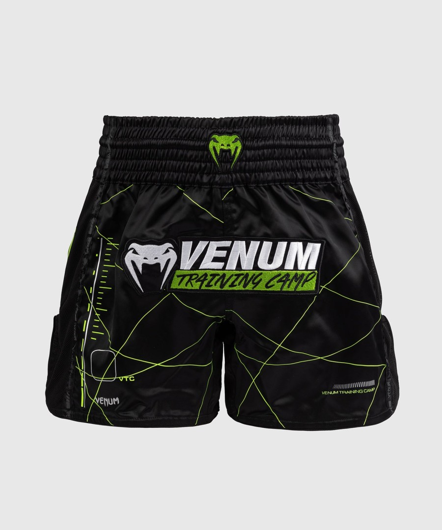 spodenki venum training camp 4.0 muay thai – czarneneonowozielone