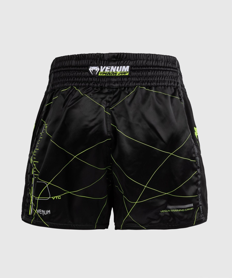 spodenki venum training camp 4.0 muay thai – czarneneonowozielone